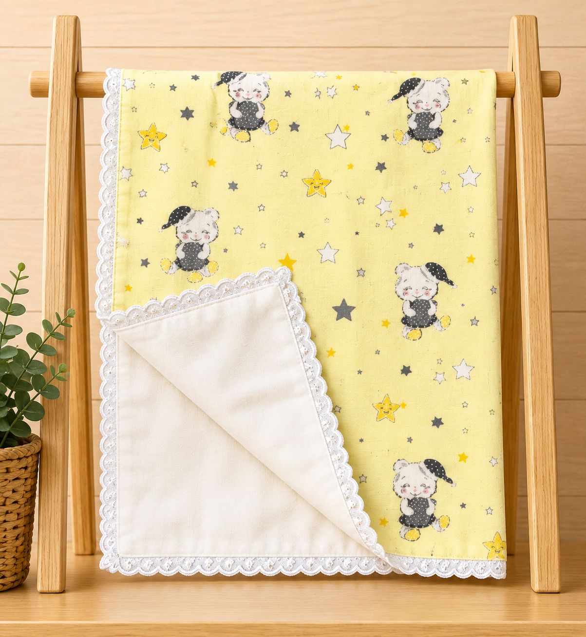 GECE MANZARALI ÇİFT KAT PAZEN KUNDAK BATTANİYE(75*75 cm)
