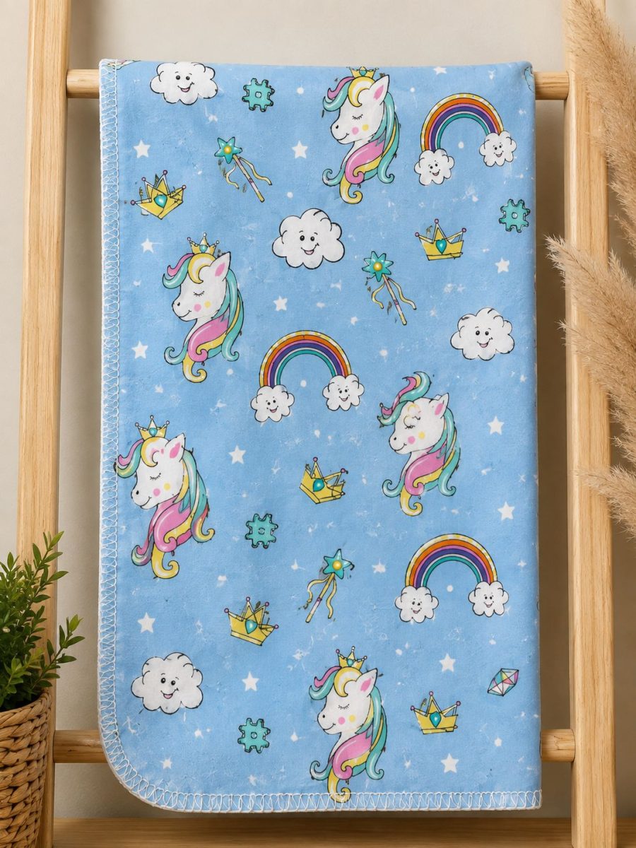 GÖKKUŞAĞI UNİCORN TEK KAT PAZEN BATTANİYE(75*85 cm)