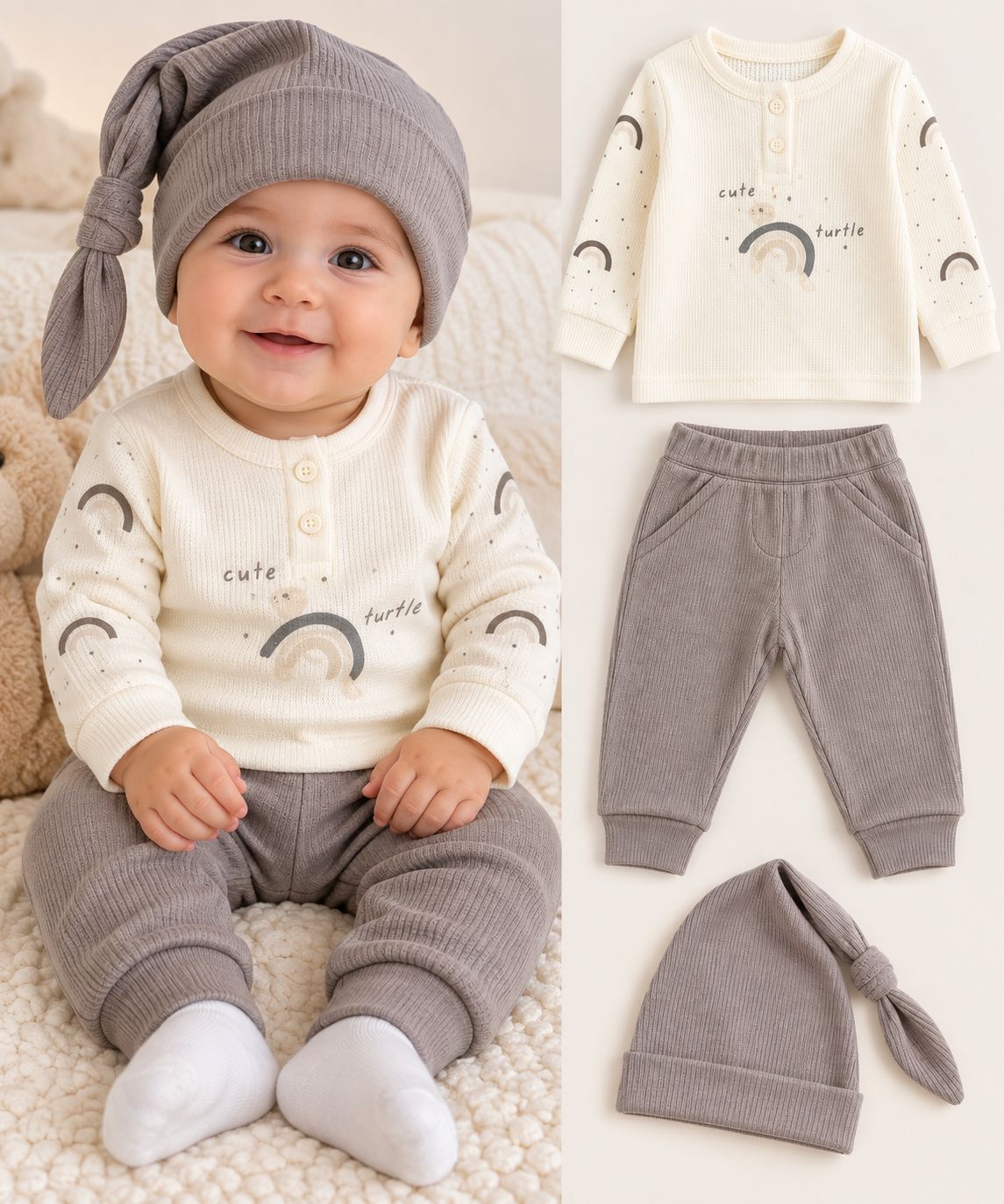 % 100 Pamuk Organic 2 Li Takım