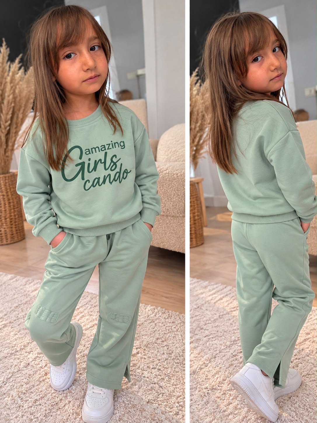 Girl Baskılı İkili Takım