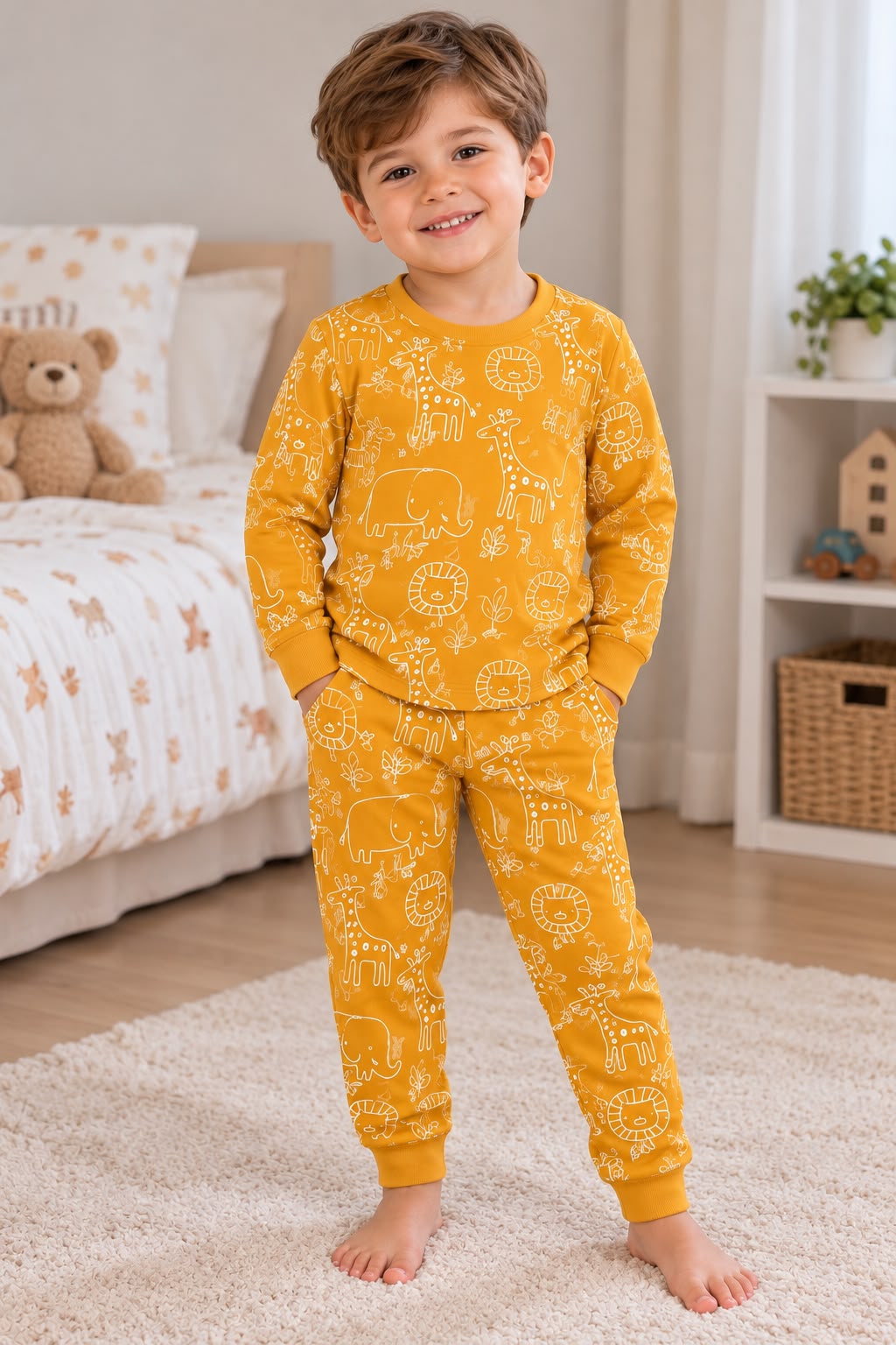 % 100 Pamuk Filli Erkek Pijama Takımı