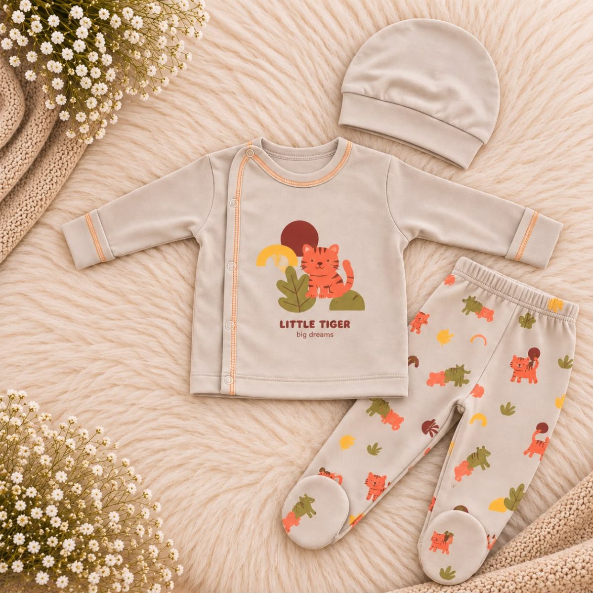 Little Tiger Kendinden Eldivenli 3 Lü Pratik Takım