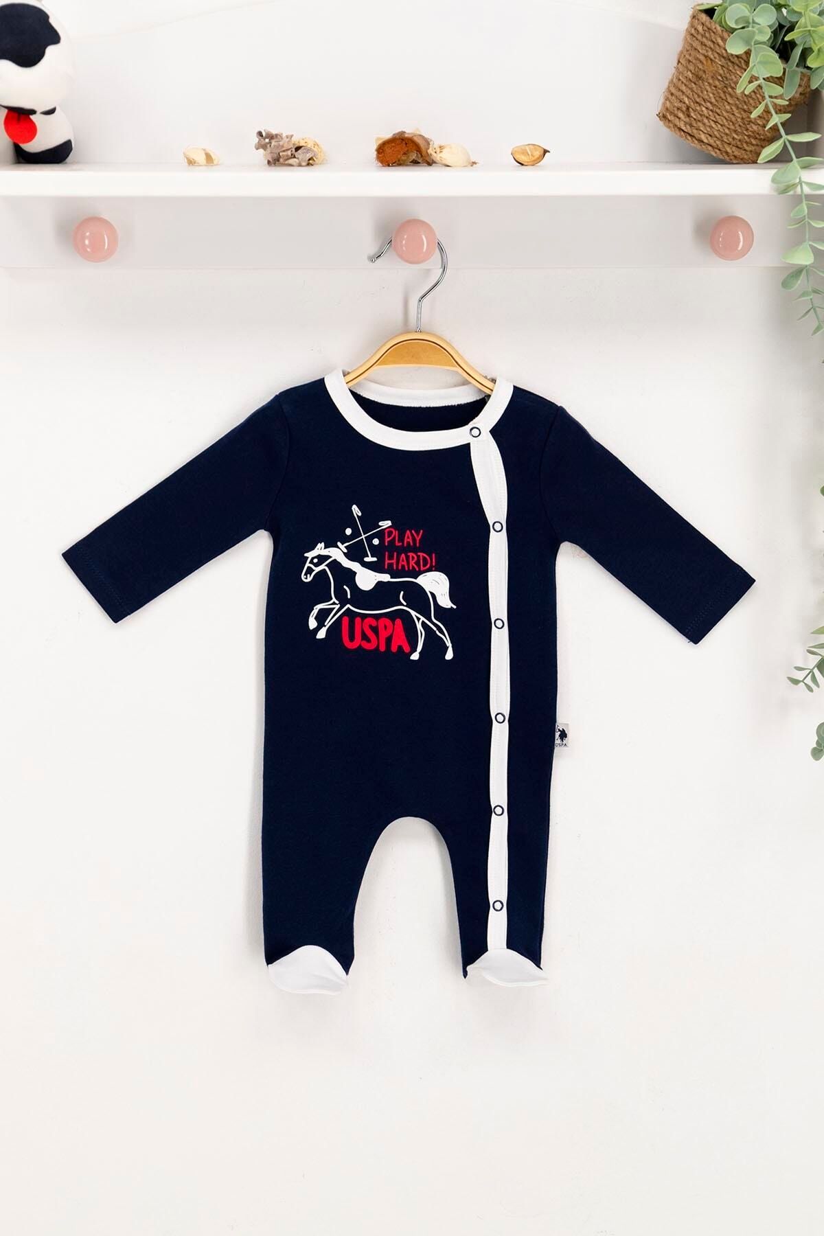 U.s. Polo Assn Lisanslı Lacivert Bebek Tulum