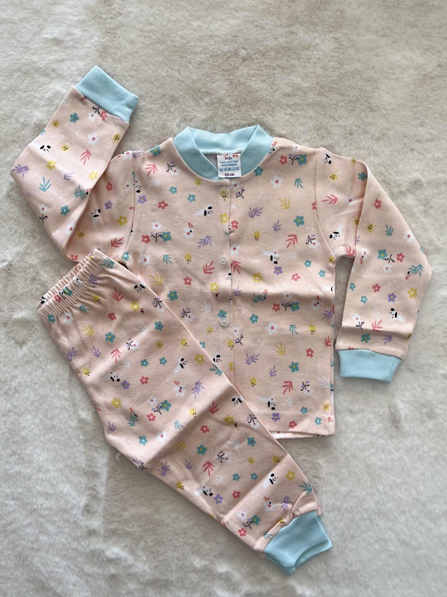 Düğmeli Yaprak Pijama Takımı