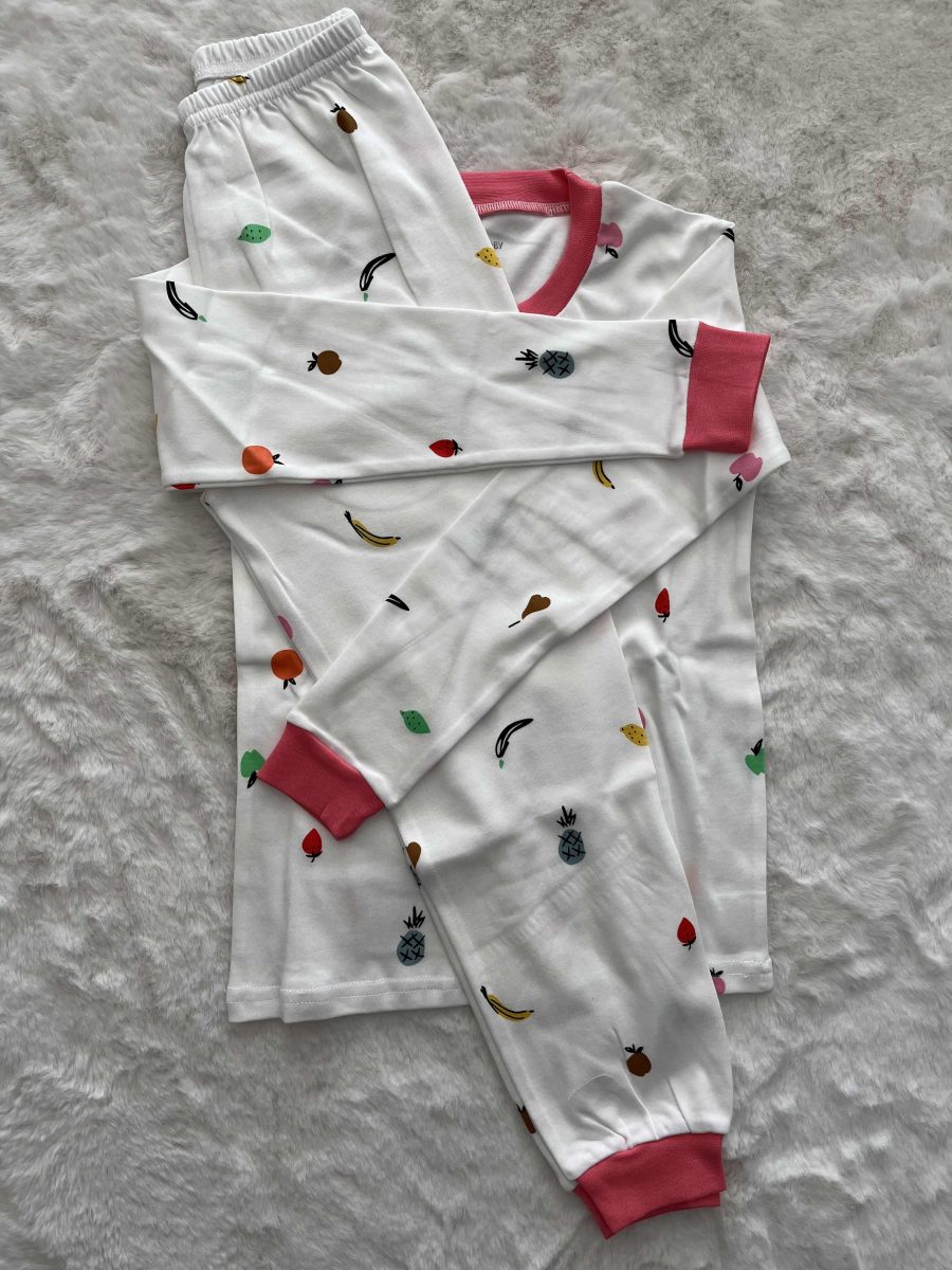 Sade Ananas Meyveler Desenli Pijama Takımı
