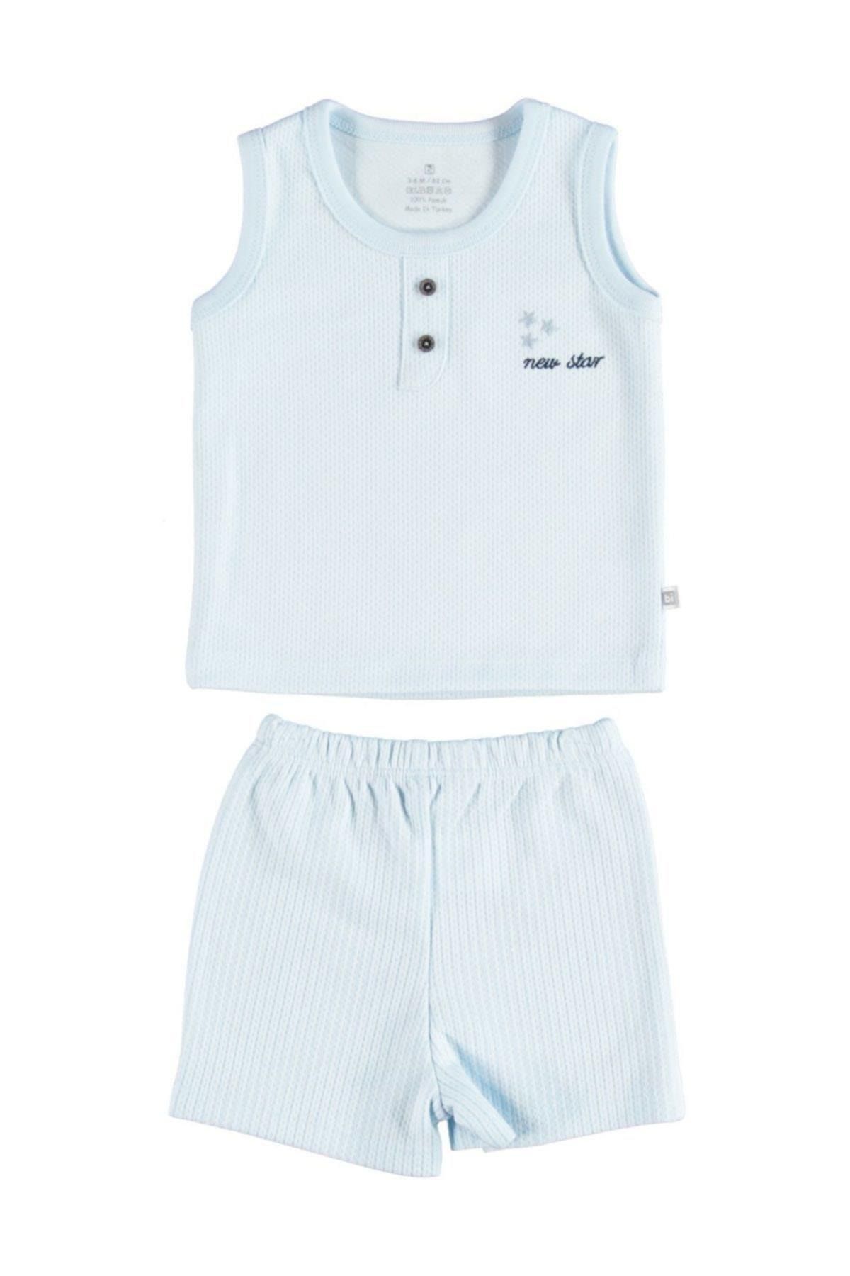 Unisex Bebek Mavi New Star Şortlu 2 Li Takım 59509