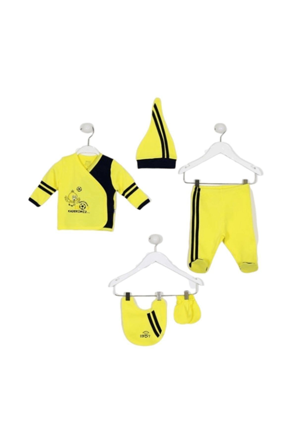 599 Unisex Bebek Fenerbahçe Taraftar 5'li Zıbın Seti