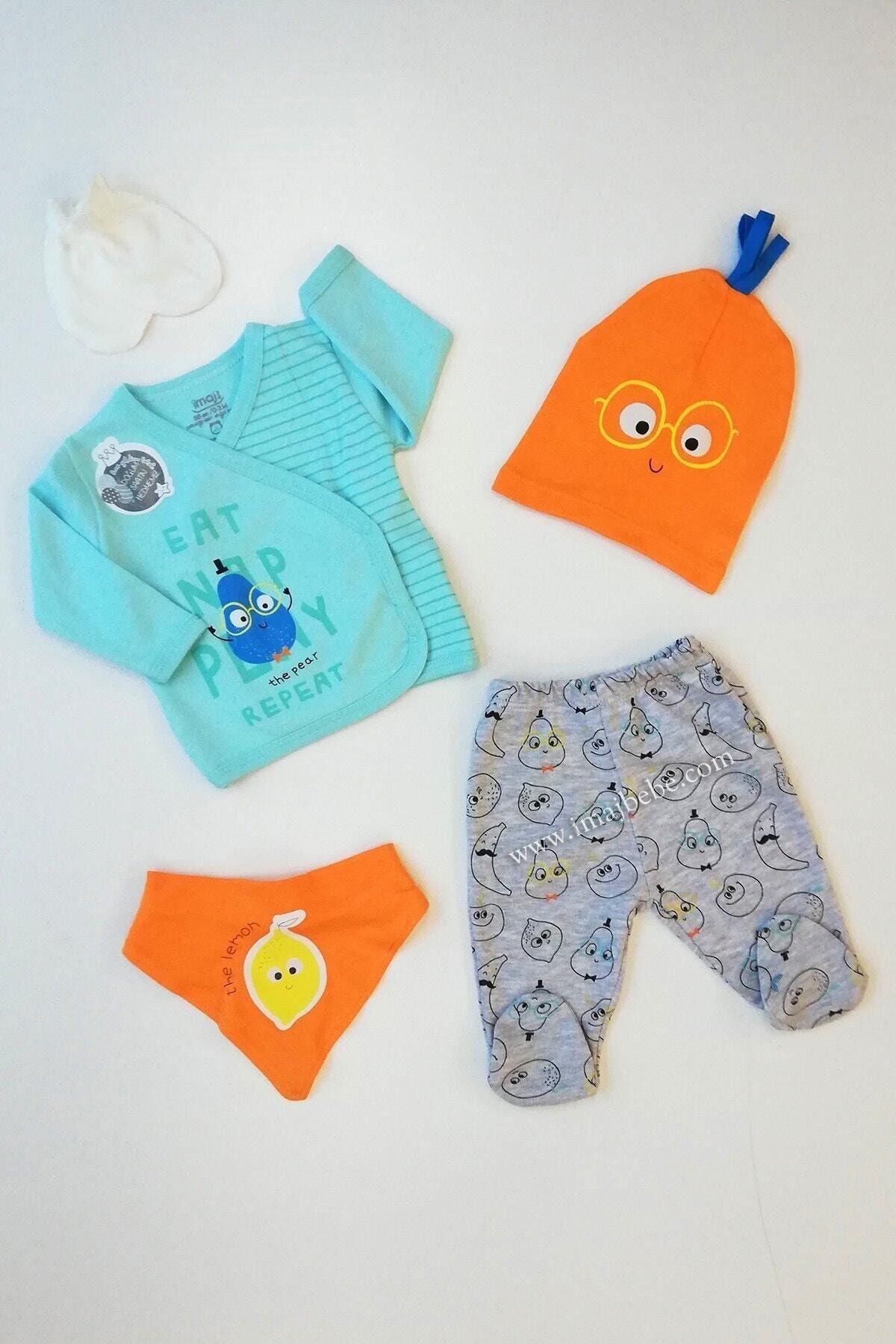 Eglenceli Meyveler Erkek Bebek 5 Li Hastane Çıkışı