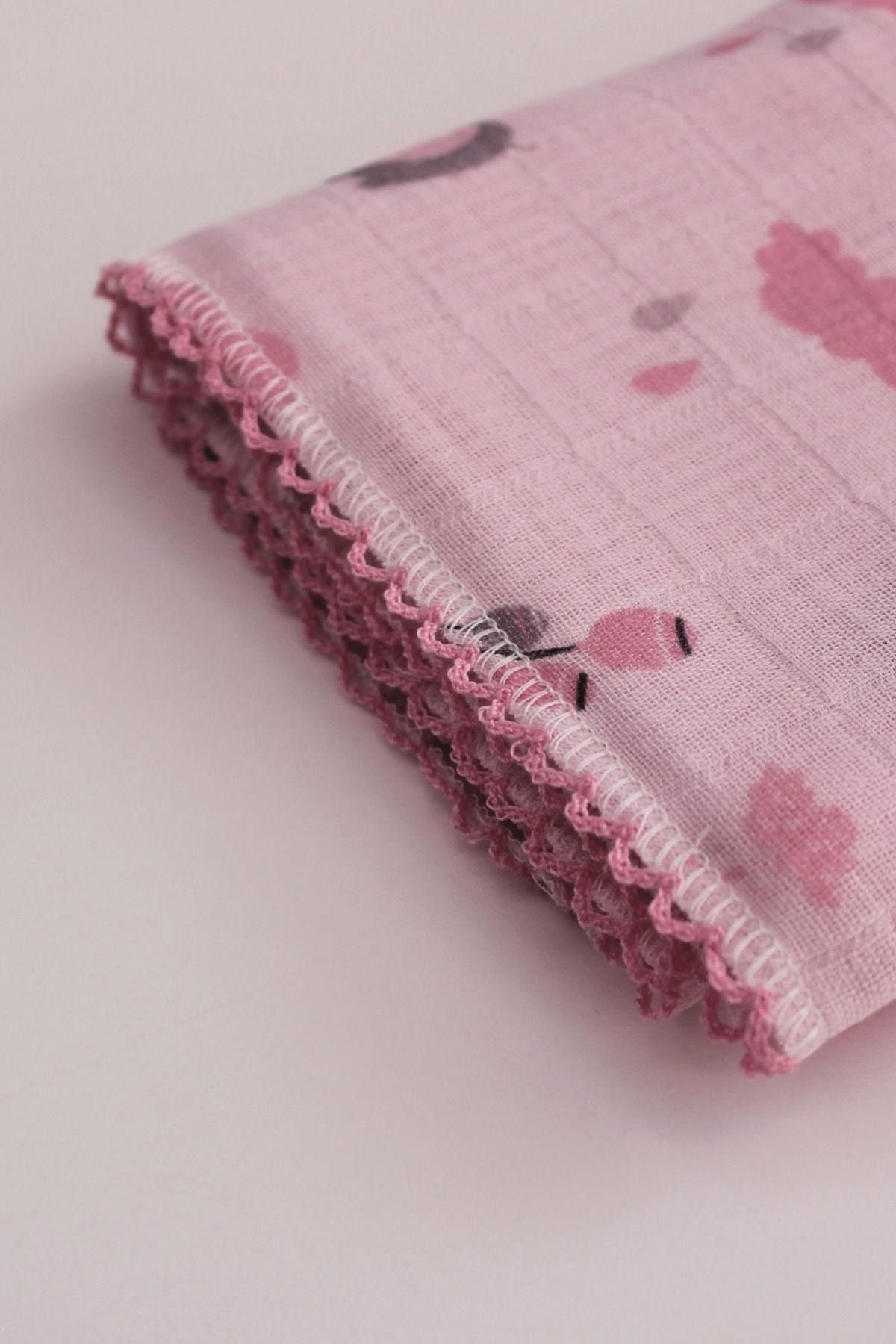 Bimini Cute Müslin Battaniye 64527 Pembe Filli