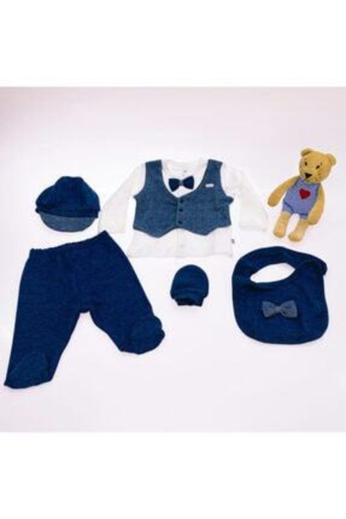 Erkek Bebek Lacivert Little Boy 5 Li Hastane Çıkışı