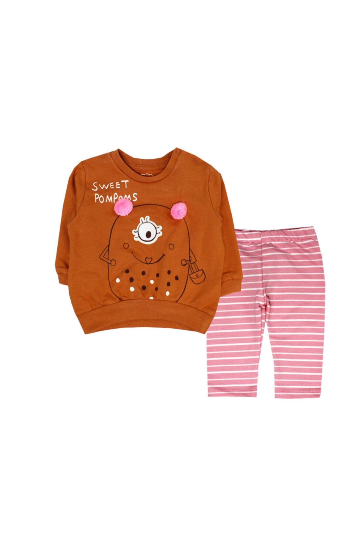 Sweet Monster 2'li Kız Bebek Takım 2632 Pembe
