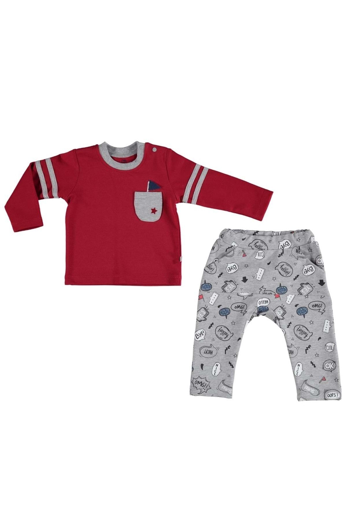 59621 Crazy Boy Erkek Alt Üst 2'li Takım Bordo