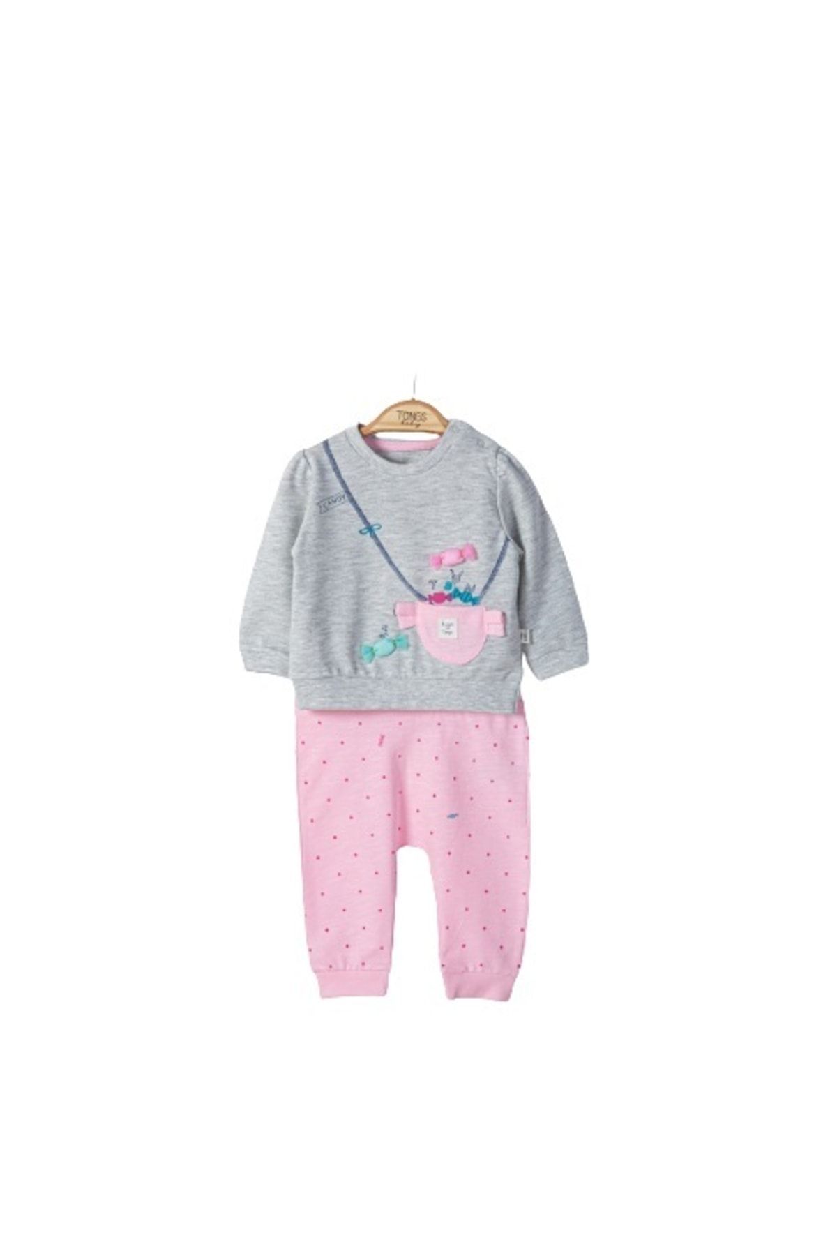 Candy 2'li Bebek Takım 4042 Pembe