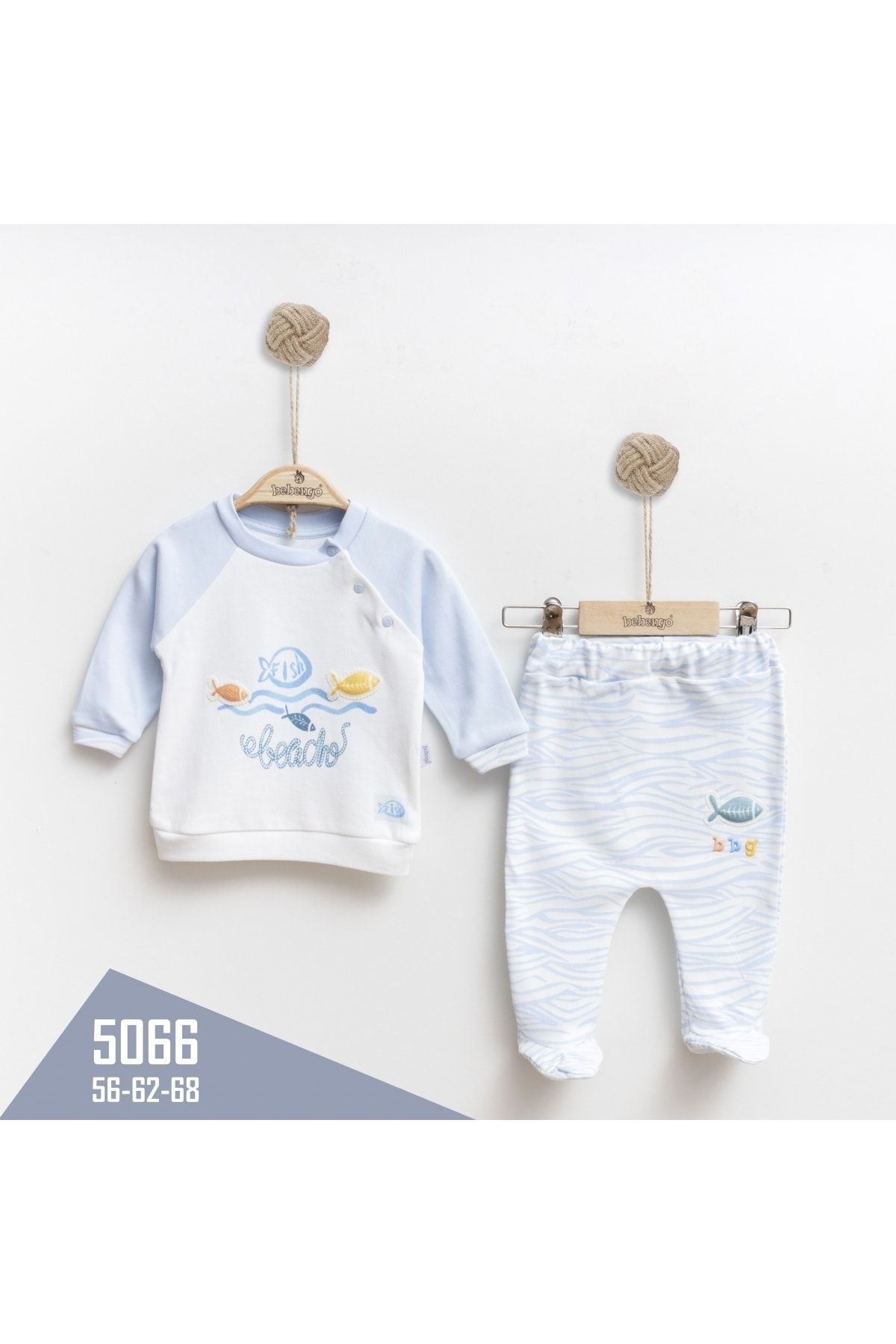 Tke5066 Balıklı Patikli 2 Li Takım