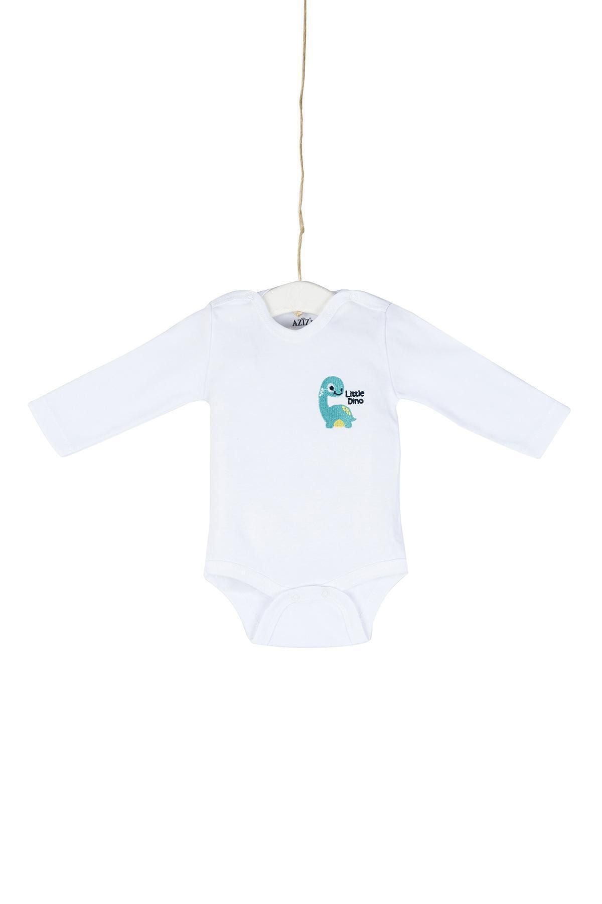 Bebek Nakışlı Çıtçıtlı Body 0-12 Ay Azz001740