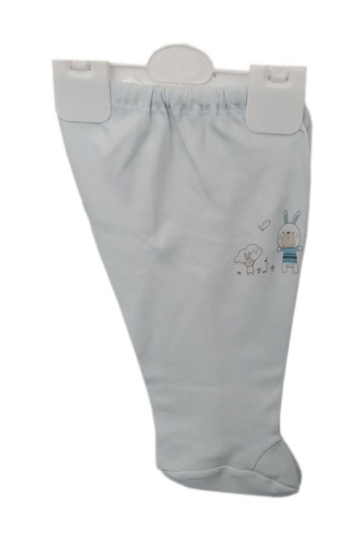 Bbtf-910 2'li Penye Patikli Pantolon Mavi-62 Cm - 3-6 Ay