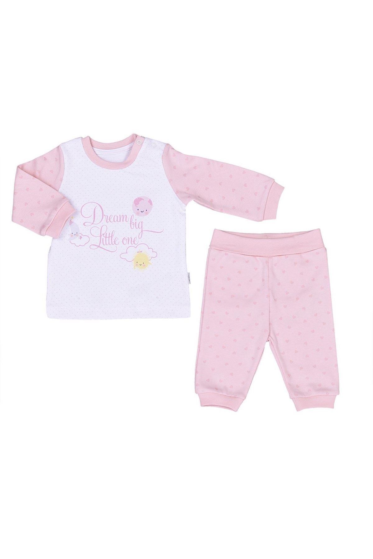 Kız Bebek Pembe Organik Dreams Big Little One 2'li Takım 59175