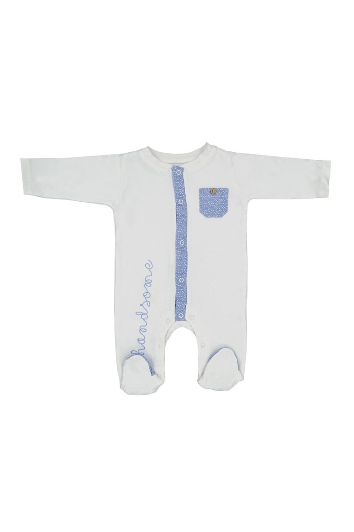 Erkek Bebek  Ekru Handsome Tulumu 60366