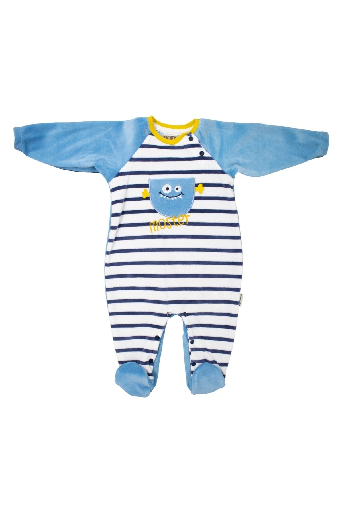 Bebitof Monster Kadife Bebek Tulumu 70136