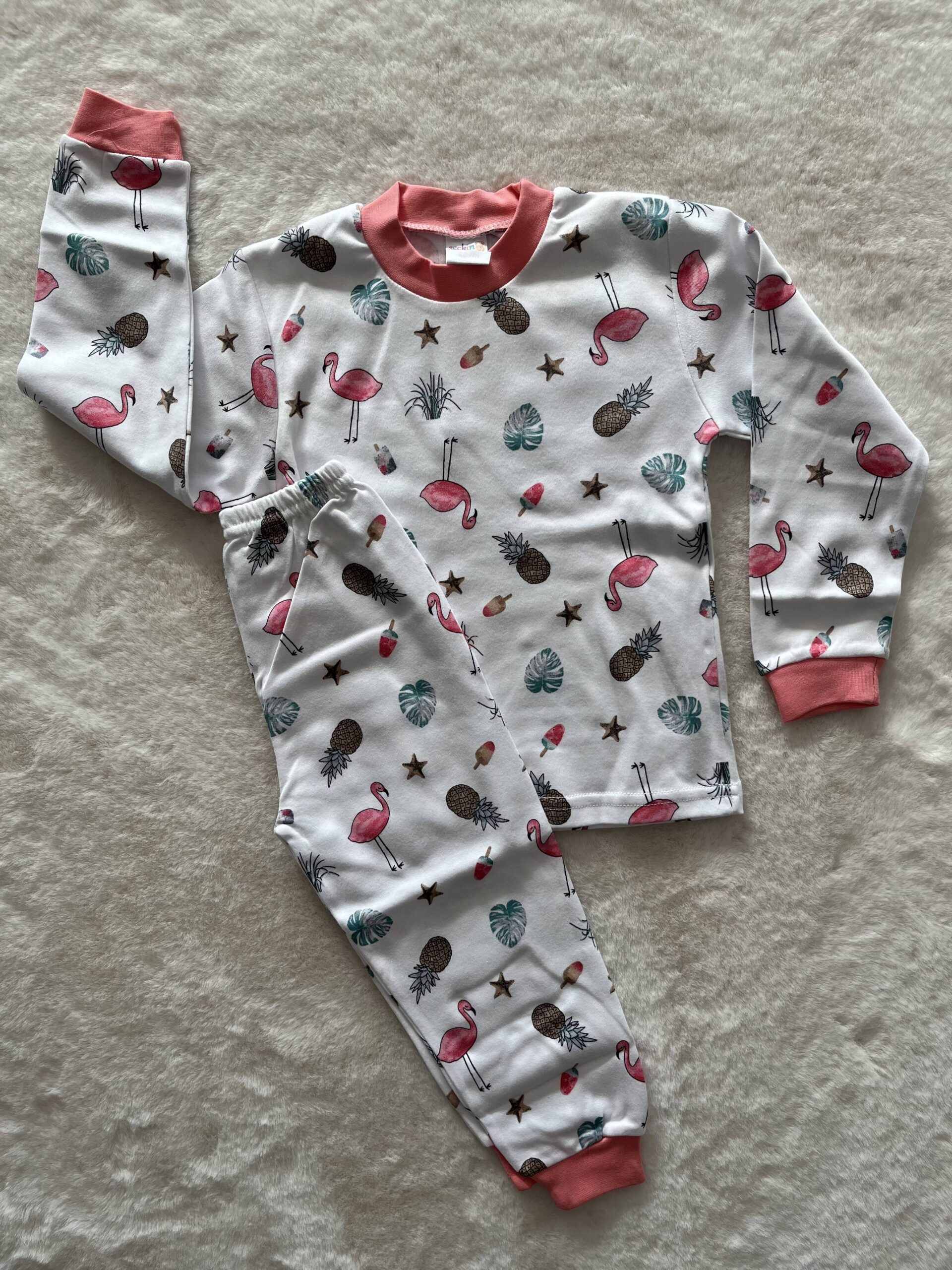 Ananaslı Flomingo Pijama Takımı